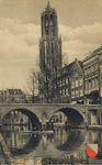 1633 Gezicht op de Oudegracht Tolsteegzijde te Utrecht met op de voorgrond de Gaardbrug en op de achtergrond de Domtoren.